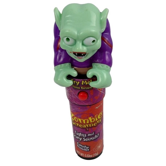 ZOMBIE Screamers LIGHTS Scary SOUNDS Halloween Light-up Candy Holder Toy Sound - Picture 2 of 13